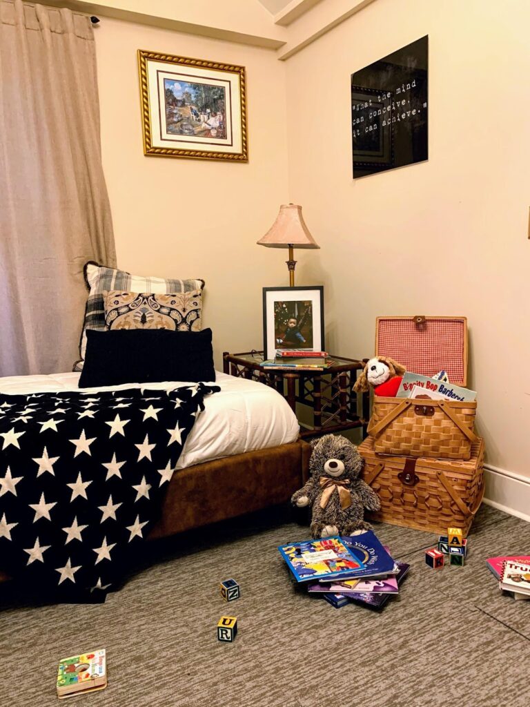 Playful space with carpet