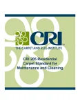 CRI 205 Residential Carpet Standard for Maintenance and Cleaning - Cover
